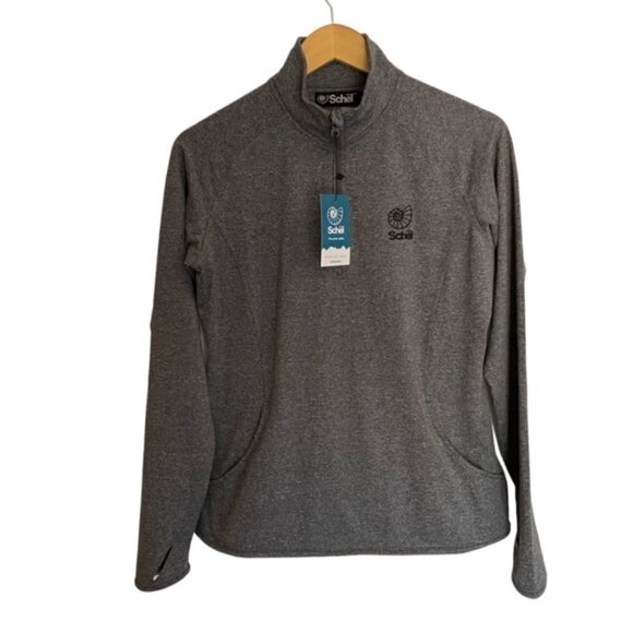 NWT Schel Grey Quarter Zip Pullover Small - Picture 1 of 4